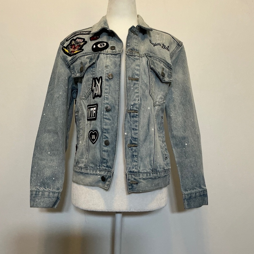 Civil Regime “Sorry Not Sorry” Patch Denim Jacket… - image 4